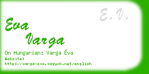 eva varga business card